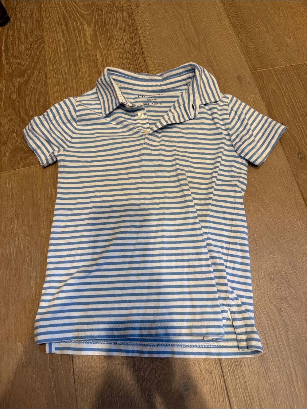 J. Crew Crewcuts Blue & White Striped Polo Size XS